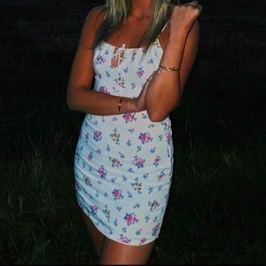 Lottie Moss White Flowered Dress